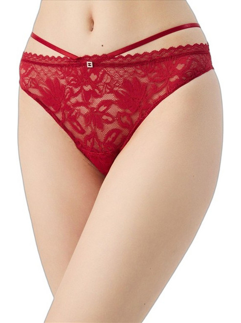 Minerva Γυναικείο String με Δαντέλα Κόκκινο 90-88761-684