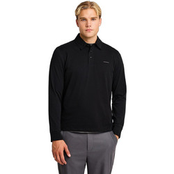 Funky Buddha Ανδρική Μπλούζα Polo Μακρυμάνικη Μαύρη FBM014-004-11