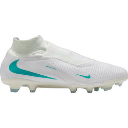 Nike Phantom 6 High Pro FG HQ2311-100 Ποδοσφαιρικά Παπούτσια με Τάπες και Καλτσάκι Λευκά Γαλάζια