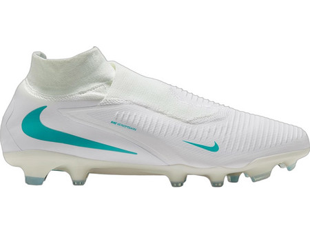 Nike Phantom 6 High Pro FG HQ2311-100 Ποδοσφαιρικά Παπούτσια με Τάπες και Καλτσάκι Λευκά Γαλάζια