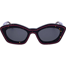 Marni Kea Γυναικεία Γυαλιά Ηλίου Πολυγωνικά Κοκάλινα Μαύρα με Μαύρο Φακό