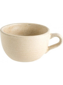 Bonna Mirage Ripple Σετ Φλιτζάνια Cappuccino & Τσαγιού Πορσελάνης Μπεζ 205ml 6τμχ MRGRPL02KF