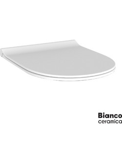 Bianco Ceramica Vito Καπάκι Λεκάνης Οβάλ από Βακελίτη Slim Soft Close Λευκό 514-9250SC-300