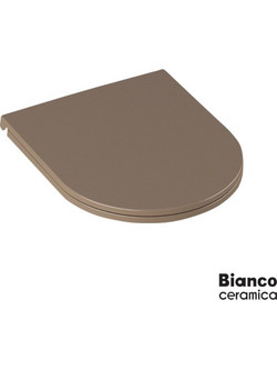 Bianco Ceramica Lenta Καπάκι Λεκάνης Οβάλ από Βακελίτη Slim Soft Close Καφέ 508-MS38C-530
