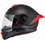 Nzi Wake Stream Booster Black Red Κράνος Μηχανής Full Face