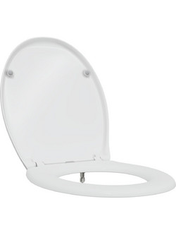 vidaXL Καπάκι Λεκάνης Οβάλ Πλαστικό Λευκό 47x37cm 42002349