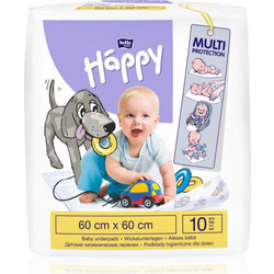 Bella Happy Baby Σετ Σελτεδάκια Αλλαξιέρας Μωρού Λευκά 60x60cm 10τμχ