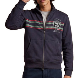 La Martina Men's Full Zip Sweatshirt Brushe Ανδρική Ζακέτα Φούτερ με Φερμουάρ Μαύρη