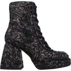 Sam Edelman Γυναικεία Μποτάκια Αστραγάλου Μαύρα με Χοντρό Ψηλό Τακούνι I3826F1001