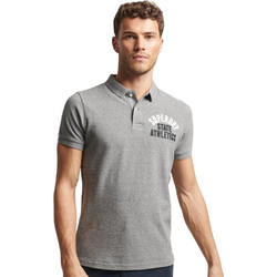 Superdry Vintage Superstate Ανδρική Αθλητική Μπλούζα Polo Γκρι M1110349A-9QW