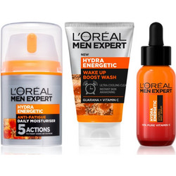 L’Or?al Paris Men Expert Hydra Energetic Serum 30ml + Cleanser Gel 100ml + Cream 50ml
