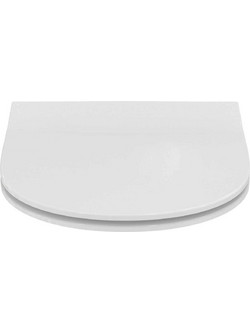 Ideal Standard Καπάκι Λεκάνης Οβάλ Πλαστικό Slim Soft Close Λευκό 43.5x35cm T572401
