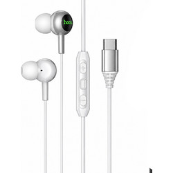 Hoco M120 Gratified Handsfree In-Ear Type-C White Silver