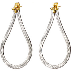Oxette Γυναικεία Σκουλαρίκια Κρεμαστά από Ατσάλι Ασημί Επιχρυσωμένα 03X27-00328