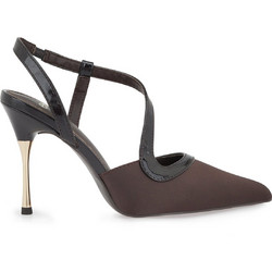 Exe Γόβες Slingback με Τακούνι Στιλέτο Σοκολατί X47001205-AZ1