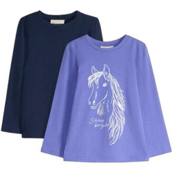 Bonprix Σετ Παιδικά T-Shirt Μακρυμάνικα Navy Μπλε Μωβ 911704