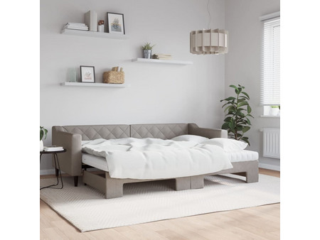 vidaXL Τριθέσιος Καναπές Κρεβάτι Ταμπά 223x90x67cm 3197442