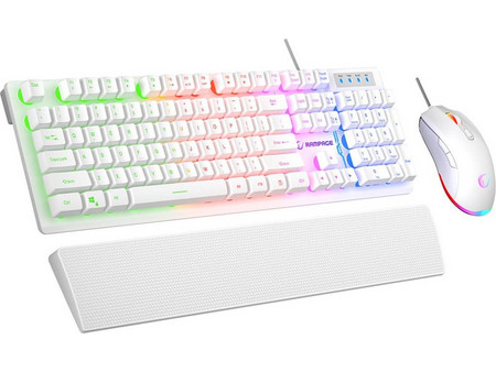 Rampage Fortuna Σετ Gaming Πληκτρολόγιο RGB White