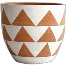 Ravenna Triangles Large Κασπώ Εσωτερικού Χώρου Πήλινο Λευκό Καφέ 30x31cm 038670