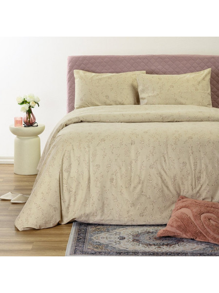 Melinen Σετ Σεντόνια Διπλά Φανελένια 205x270 Winter Line Bianca Beige
