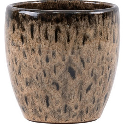 Iliadis Drip Glaze Κασπώ Εσωτερικού Χώρου Πήλινο Καφέ 15.5x15.5cm 2τμχ 95180