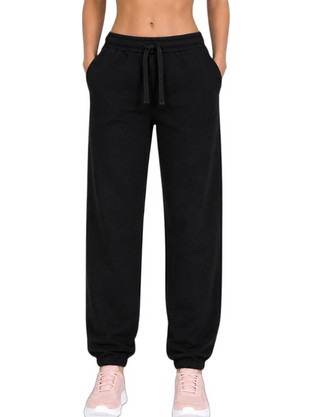 Target Γυναικείο Παντελόνι Φόρμας Fleece με Λάστιχο Μαύρο W27/64524-10