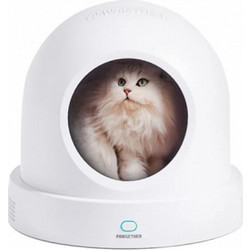 Pawgether Θερμαινόμενο Πλαστικό Σπιτάκι Γάτας 44.2x44.2x41.8cm Λευκό