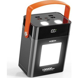 Moxom MX-PB232 Power Bank 10000mAh 22.5W με Ενσωματωμένα Καλώδια USB-C Lightning & micro USB Black