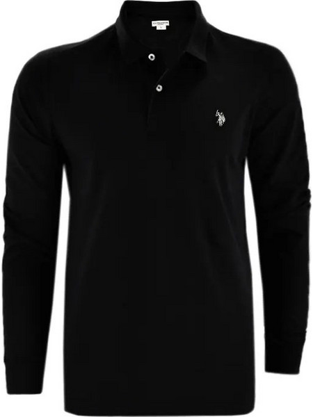 U.S. Polo Assn. Ανδρική Μπλούζα Polo Μακρυμάνικη Μαύρη 44177002000394-199