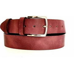 DomLeathers Ανδρική Ζώνη Δερμάτινη Μπορντό SW417