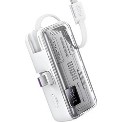 Remax FP-108 Power Bank 5000mAh 22.5W με Ενσωματωμένο Καλώδιο Lightning White