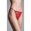 Milena By Paris Γυναικείο Sexy String Αυτοκινήτου με Δαντέλα Κόκκινο 6980