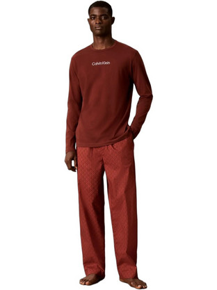 Calvin Klein Ανδρικές Πιτζάμες Βαμβακερές Καφέ LV00NM3084-JI0