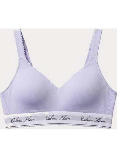 Calvin Klein Μπουστάκι με Ελαφριά Ενίσχυση χωρίς Μπανέλα Λιλά LV00QF9071-V9Z