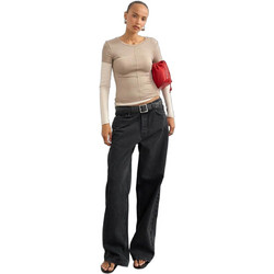 Topshop Belia Γυναικείο Καλοκαιρινό Crop Top Ριπ Μπεζ 31002206