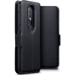 Terrapin Low Profile Wallet Leather Case Black (Nokia 6.1 Plus)