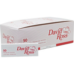 Κουτί με 50 χαρτάκια στριφτού David Ross Premium (red