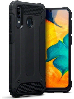 Terrapin Double Layer Impact Back Cover Black (Galaxy A30)