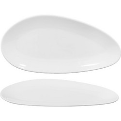 Σετ 6 πιατέλες ρηχες οβάλ πορσελάνης, 36cm x 18cm c52672
