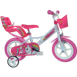 Dino Bikes Unicorn Παιδικό Ποδήλατο Πόλης 12" Λευκό