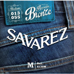 Savarez A130M Acoustic Σετ 6 Χορδές Ακουστικής Κιθάρας 80/20 Bronze 13-55" Medium Tension