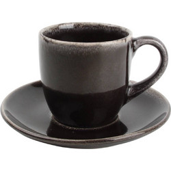 S&P Artisan Φλιτζάνι Τσαγιού Κεραμικά Μαύρα 220ml 2τμχ