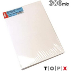 ΕΞΩΦΥΛΛΑ ΒΙΒΛΙΟΔΕΣΙΑΣ TOPX ΠΛΑΣΤΙΚΑ 300mic (100 τμχ) ΛΕΥΚΑ