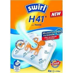 Swirl H41 Σακούλες Σκούπας 4τμχ Συμβατές με Σκούπα Hoover