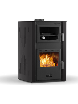 Thermiki Hydro ATS 90-25 Grey Ατσάλινη Ξυλόσομπα Καλοριφέρ 25kW