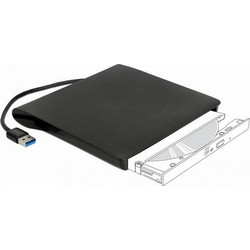 DELOCK EXT.GEH. 5.25" U.SLIMSATAUSB-AST LAUFWERKE 9,5MM