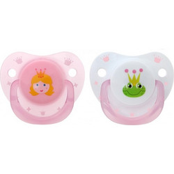 Kiokids Ορθοδοντικές Πιπίλες Σιλικόνης 0m+ Princess 2τμχ