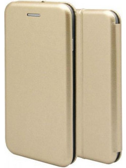 Xiaomi Mi A3/Xiaomi Mi CC9e - Δερμάτινη Μαγνητική Αναδιπλούμενη Book Case με Ενσωματωμένη Θήκη Σιλικόνης - Gold (oem)