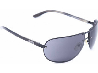 Loewe SLW178 530/75 Ανδρικά Γυαλιά Ηλίου Μάσκα Κοκάλινα Μαύρα με Μαύρο Polarized Φακό