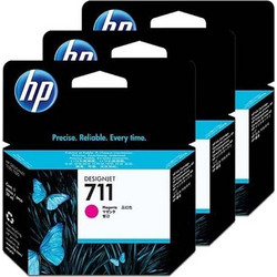 HP 711 Magenta Πακέτο 3 Μελανιών Εκτυπωτή Inkjet CZ135A